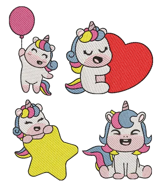 Matriz de Bordado Kit Unicornio